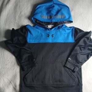 Under Armour Blue and Black Hooded Pullover Sweatshirt